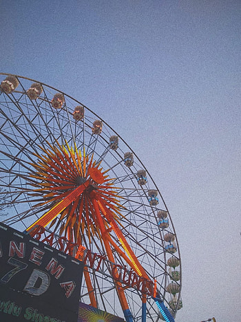 Ferris wheel, pastel, rollercoaster, vintage, colorful, lunapark HD phone wallpaper