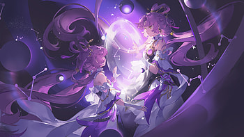 Fu Xuan - Violet Echoes (Honkai: Star Rail ) | Stellar Purple - Fu Xuan, Video Game, Video Game Girl, Purple Anime HD wallpaper