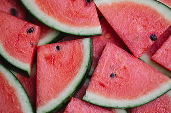 Vibrant watermelon slices offering a refreshing and healthy snack option. HD wallpaper