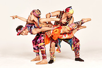 Funny dancers, colorful, white, dancer, man, girl, people HD wallpaper