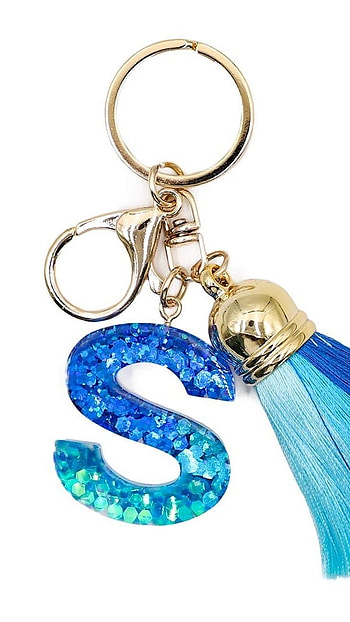 S Name Letter, Blue Glitter HD phone wallpaper