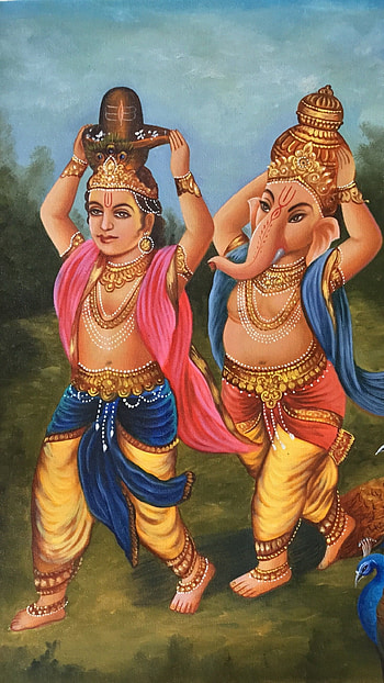 Murugan Vinayagar, Murugan Mural HD phone wallpaper