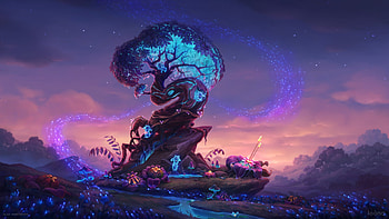 The Luminous realm, fantasy, forest, landscape, fantasy landscape HD wallpaper