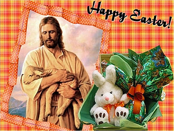 Happy easter to all in DN, God bless you!!!!!!!!!, god, sheep, jesus, christ, easter, shepherd, religion, christianity HD wallpaper