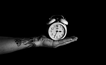 Clock, Hand, Miscellanea, Miscellaneous, Bw, Chb, Alarm Clock, It's Time, Time HD wallpaper