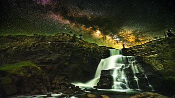 Tuolumne Falls, Yosemite Wilderness, river, california, cascades, forest, rocks, usa HD wallpaper