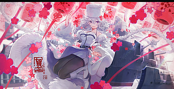 Naval chief, Avrora, Azur Lane, artwork HD wallpaper