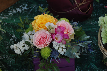 Bouquet, colorful, flowers, beautiful HD wallpaper