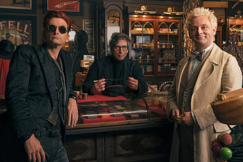 The Magic Shop, Crowley (Good Omens), David Tennant, Aziraphale (Good Omens), Michael Sheen, TV Show, Good Omens HD wallpaper