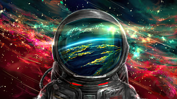 Astronaut Colorful Galaxy , astronaut, artist, artwork, digital-art, galaxy, space, deviantart HD wallpaper