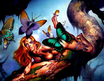 Butterfly Lady, fairy, butterfly, boris HD wallpaper