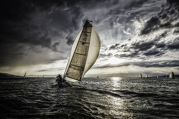 Sailing K, High-speed racing, Sailboat maneuvers, Sailing crew HD wallpaper