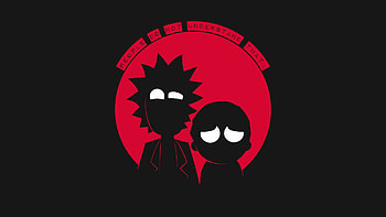 Minimal, rick and morty, tv show, dark HD wallpaper