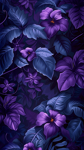 Purple Foliage Dreamscape - Nature-Inspired , nature, purple, leaf, flower HD phone wallpaper