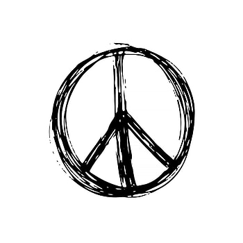 Pacifist symbol, Hand-drawn grunge, Hippie sign, Peaceful expression HD phone wallpaper