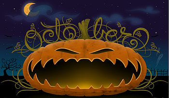 October Pumpkin, pumpkin, halloween, ocrober, orange HD wallpaper