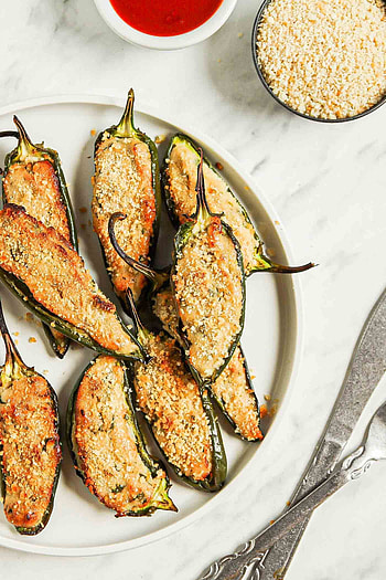 Baked vegan jalapeo poppers, Plant-based appetizer, Spicy goodness, Guilt- indulgence HD phone wallpaper