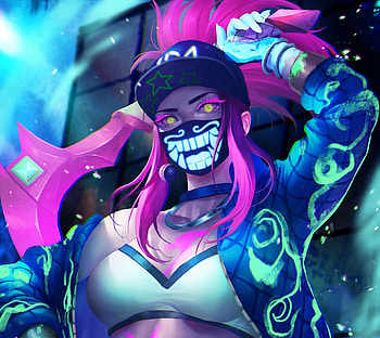 K.DA, Akali, 2021, fan art HD wallpaper