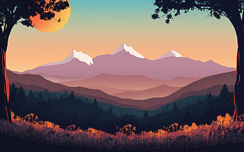 Morning Beautiful Sunrise Landscape Scene, artist, artwork, digital-art HD wallpaper