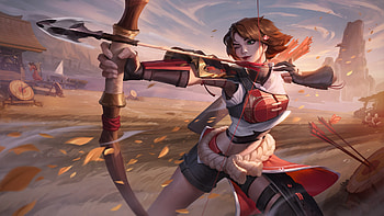 Autumn Wind Archer — Fantasy Huntress, fantasy, archer HD wallpaper
