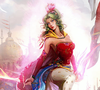Fantasy girl, pink, fantasy, crystal fae, red, terra, girl HD wallpaper
