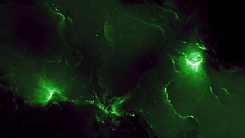 Green Nebula, Coding inspiration, Tech enthusiasts' delight, Futuristic vibes HD wallpaper