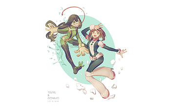 My Hero Academia, Anime, Ochaco Uraraka, Tsuyu Asui HD wallpaper