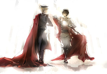 Alliance, sword, aph, white background, two boys, japan aph, anime, boy, hetalia, uk aph, hetalia axis powers, manga, guy, male HD wallpaper