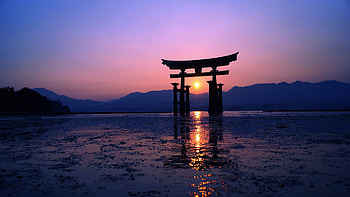 Japan Sunset Purple Evening , japan, sunset, purple, evening, world HD wallpaper