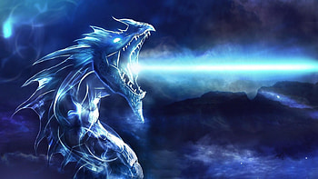 Preview dragon, mouth, night, light HD wallpaper