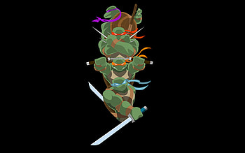 Turtles, Vector, Minimalism, Teenage Mutant Ninja Turtles, Teenage Mutant HD wallpaper