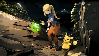 Pokemon Trainer Samus, Pikachu, Samus Aran, Anime, Pokemon HD wallpaper
