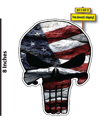 American Flag Punisher USA Vinyl Decal Stickers SHIPPING FLG22 HD phone wallpaper