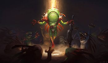 Murloc Warleader Is Coming , frog, artist, artwork, digital-art, artstation HD wallpaper