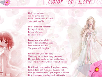 The Color of Love, poem, anime, love HD wallpaper