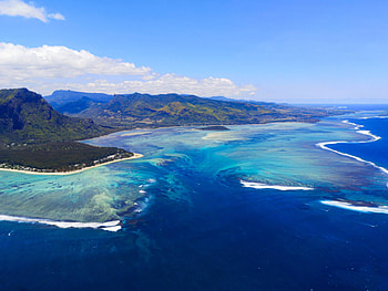 Mauritius Island, Underwater waterfall, Le Morne flight, Connecting beauty HD wallpaper