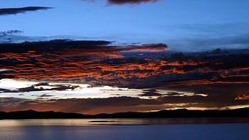 Nature, Sky, Sea, Surface, Layers, Evening, Shadows, Shades HD wallpaper