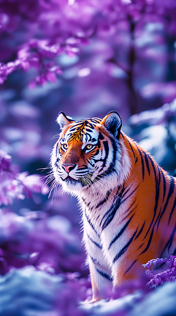 Amethyst Siberian Tiger, tiger, Wildlife HD phone wallpaper