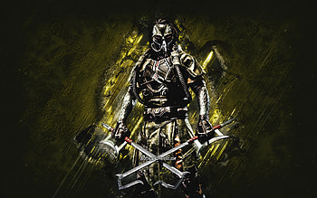 Kabal, Mortal Kombat Mobile, Kabal MK Mobile, Mortal Kombat, yellow stone background, Mortal Kombat Mobile characters, grunge art, Kabal Mortal Kombat HD wallpaper