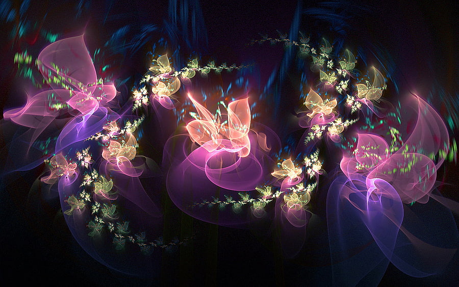 Flowers, colored, awesome, , colors, peaceful, nice, zen, flower, dreamy, adorable, tranquility, gorgeous, other, hot, purple, fairy, romantic, , lovely, blue, colorful, great, beauty, amazing, 3d and cg, color, calming, beautiful, pink, red, yellow, cool, glowing flowers HD wallpaper