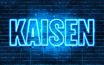 Happy Birtay Kaisen, , blue neon lights, Kaisen name, creative, Kaisen Happy Birtay, Kaisen Birtay, popular japanese male names, with Kaisen name, Kaisen HD wallpaper