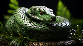 Serpentine Elegance: AI-Created Snake, AI Art, Animal, snake HD wallpaper