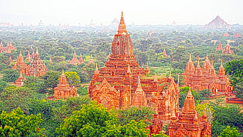 Asian Bagan, Myanmar graphy, Breathtaking temple, Cultural heritage HD wallpaper