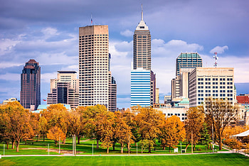 Indianapolis Skyline, Background checks, Health Street, Indianapolis reputation HD wallpaper