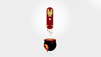 Iron Man As Capsule, iron-man, superheroes, artwork, digital-art, minimalism, behance HD wallpaper