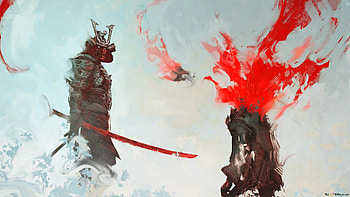Blood, samurai HD wallpaper