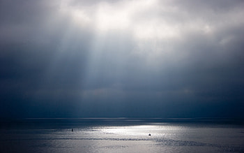 Nature, Water, Sky, Sun, Shining, Shine, Rays, Beams, Brilliance HD wallpaper