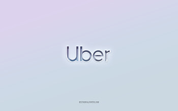 Uber logo, cut out 3d text, white background, Uber 3d logo, Uber emblem, Uber, embossed logo, Uber 3d emblem HD wallpaper