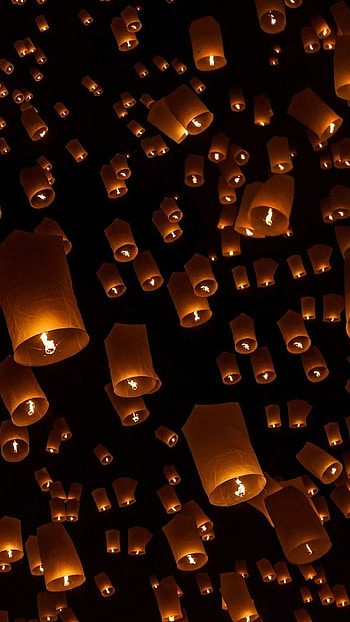 Lanterns , Festive celebration, Warm glow, Colorful display HD phone wallpaper