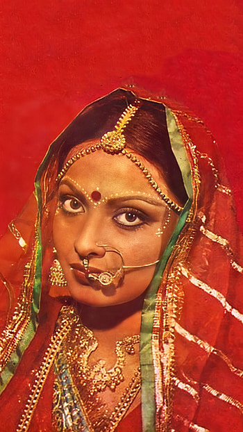 Rekha, bollywood actress, vintage HD phone wallpaper